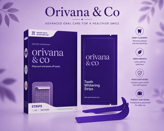 Orivana Violet Glow™ Teeth Whitening Strips (14 Pairs)