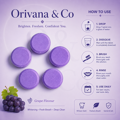 Orivana & Co Probiotic PAP Toothpaste Tablets